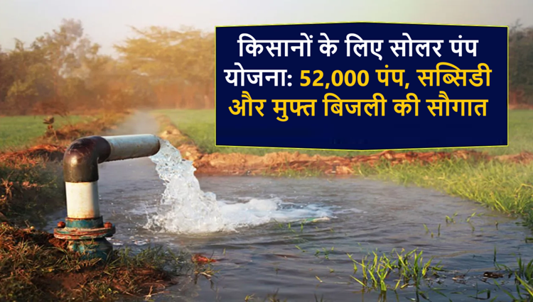 Solar pump gift to farmers: 52,000 solar irrigation pumps, subsidy and free electricity