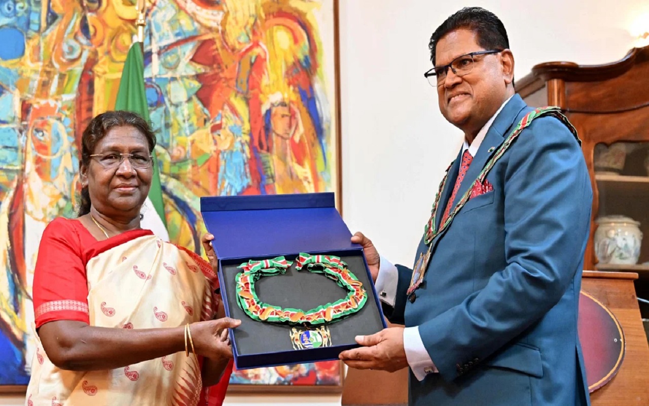 President Murmu Visit: President Murmu honored with Suriname's highest civilian award