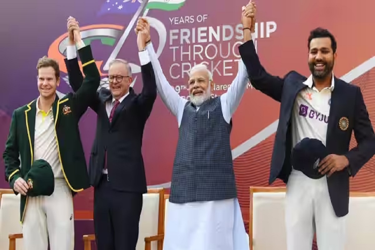 PM Modi gave Test cap to Rohit Sharma and Australia's PM to Steve Smith
