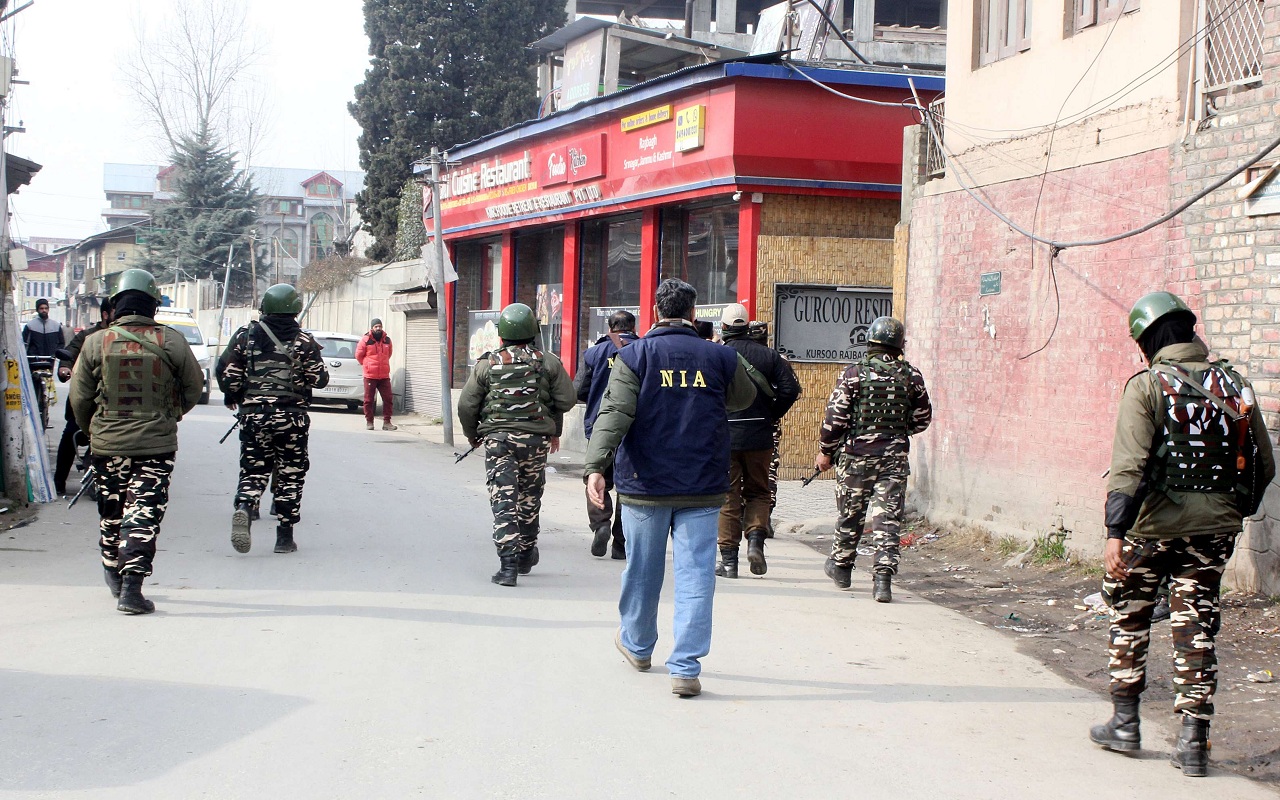 NIA conducts search operations at 12 locations in Jammu and Kashmir