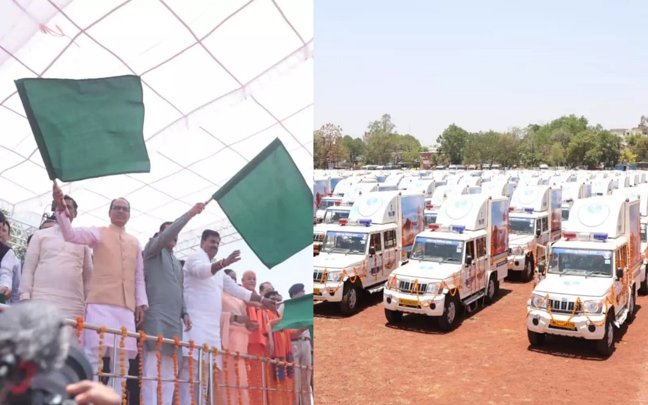 Chief Minister Shivraj flagged off the ambulance service for animals in Madhya Pradesh