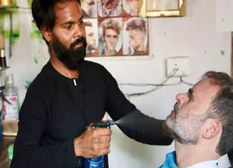 'Mithun' had cut Rahul Gandhi's hair and shaved his beard, now he has sent a gift to the barber, know what he got as a gift