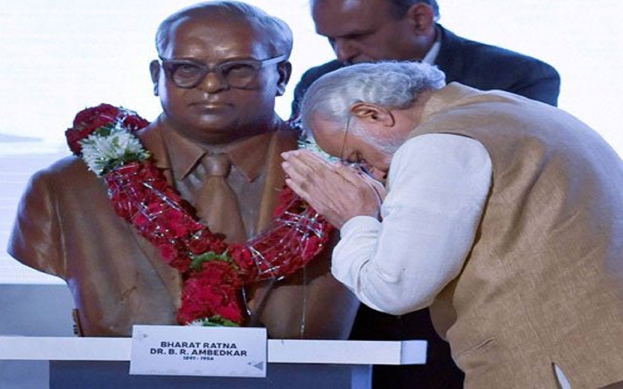 PM Modi pays tribute to Baba Saheb on Ambedkar Jayanti.