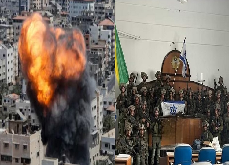 Israel-Hamas war: Israeli army captured Hamas's parliament and hoisted the flag.
