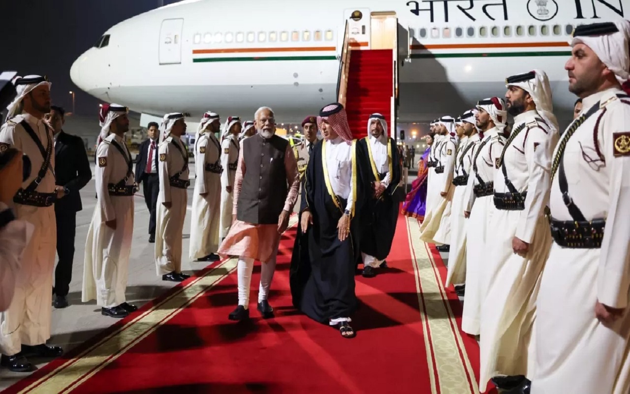 India-Qatar: PM Modi in Qatar, will meet with the Emir, global issues will be discussed