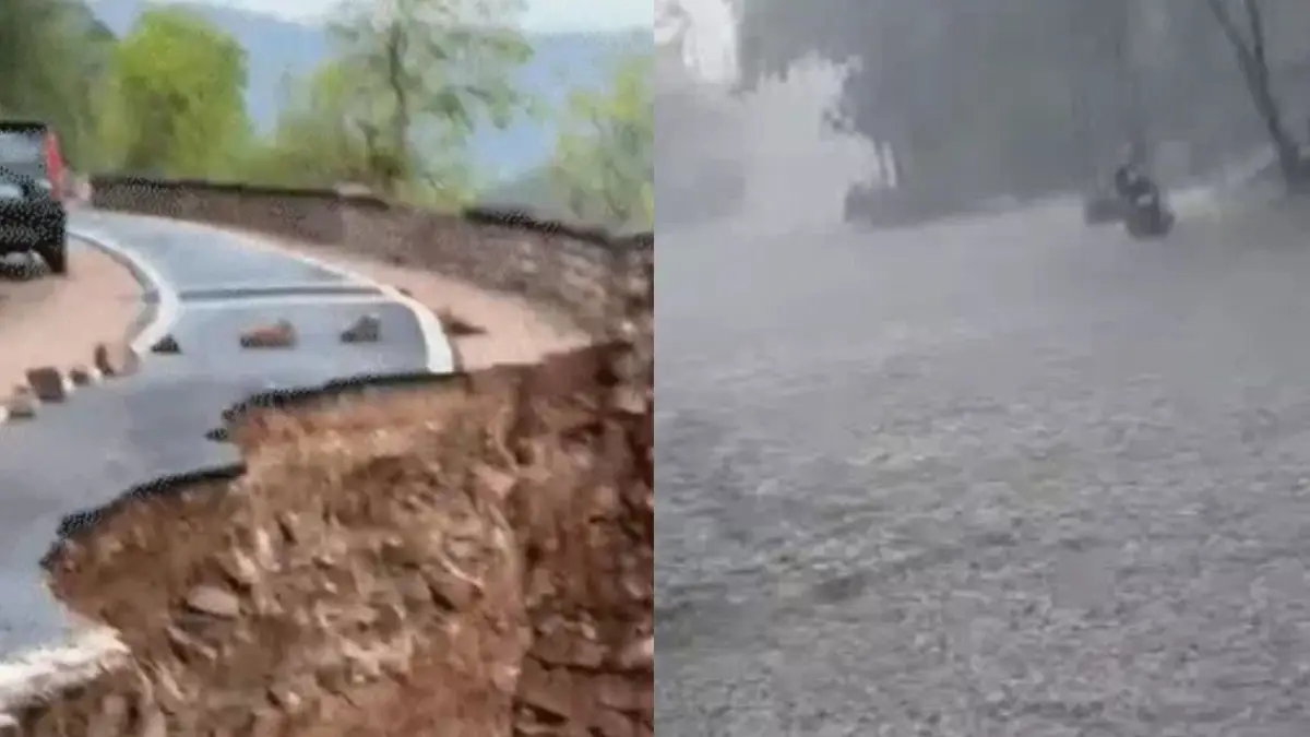 Pre-monsoon havoc in Rajasthan: Roads broken due to rain, devastation in Alwar, orange alert issued in 11 districts
