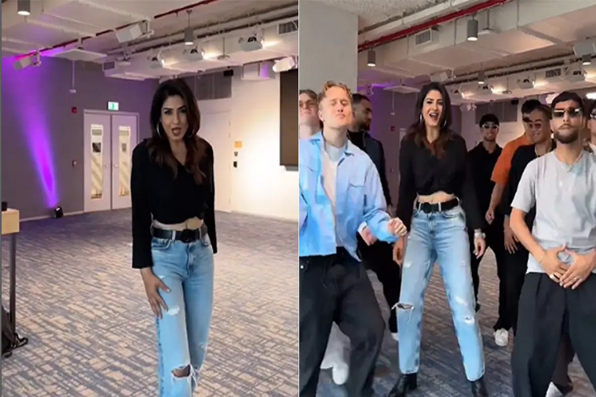 Dance group Quick Style danced with Raveena Tandon, video went viral.  Entertainment News in Hindi