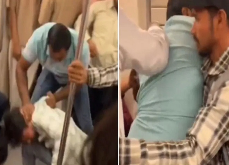 Video viral: Two people did this in Delhi Metro