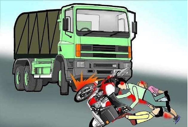 Uttar Pradesh : Truck collided with bike, one youth died