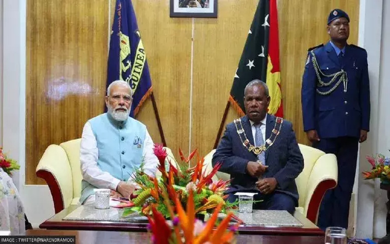 PM Modi:Modi holds talks with the Governor General of Papua New Guinea