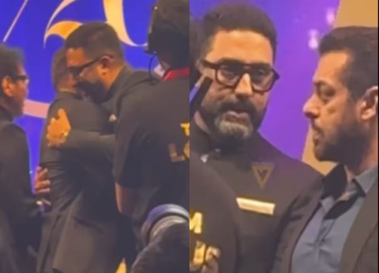 Salman Khan: Salman was seen hugging Big B and Abhishek, seen in this style after many years....