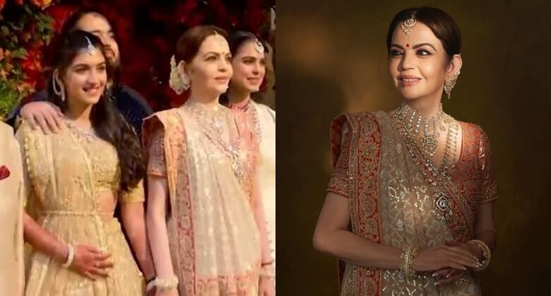 Photos: Nita Ambani wore seed gold hand embroidered ghagra at son's engagement ceremony, looked very beautiful
