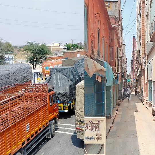 Rajasthan: Highway jammed for five days, market closed, several kilometer long jam for the demand of making Sujangarh a district