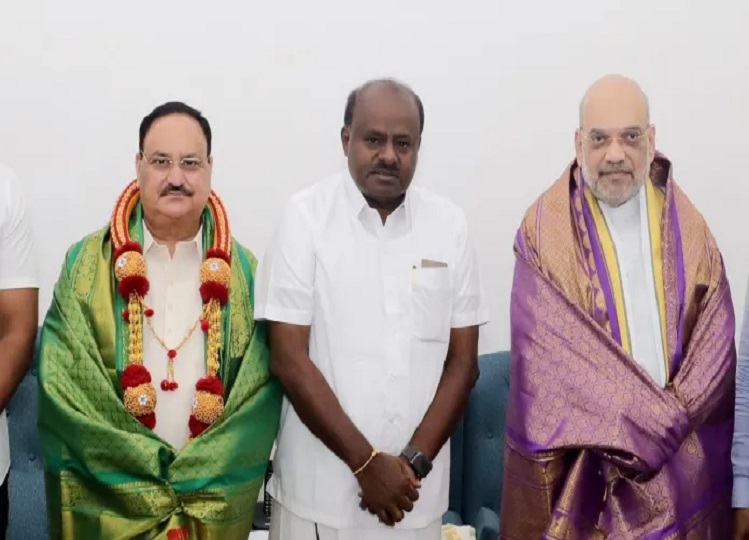 Lok Sabha elections: JDS joins NDA alliance, Kumaraswamy holds meeting with BJP leaders