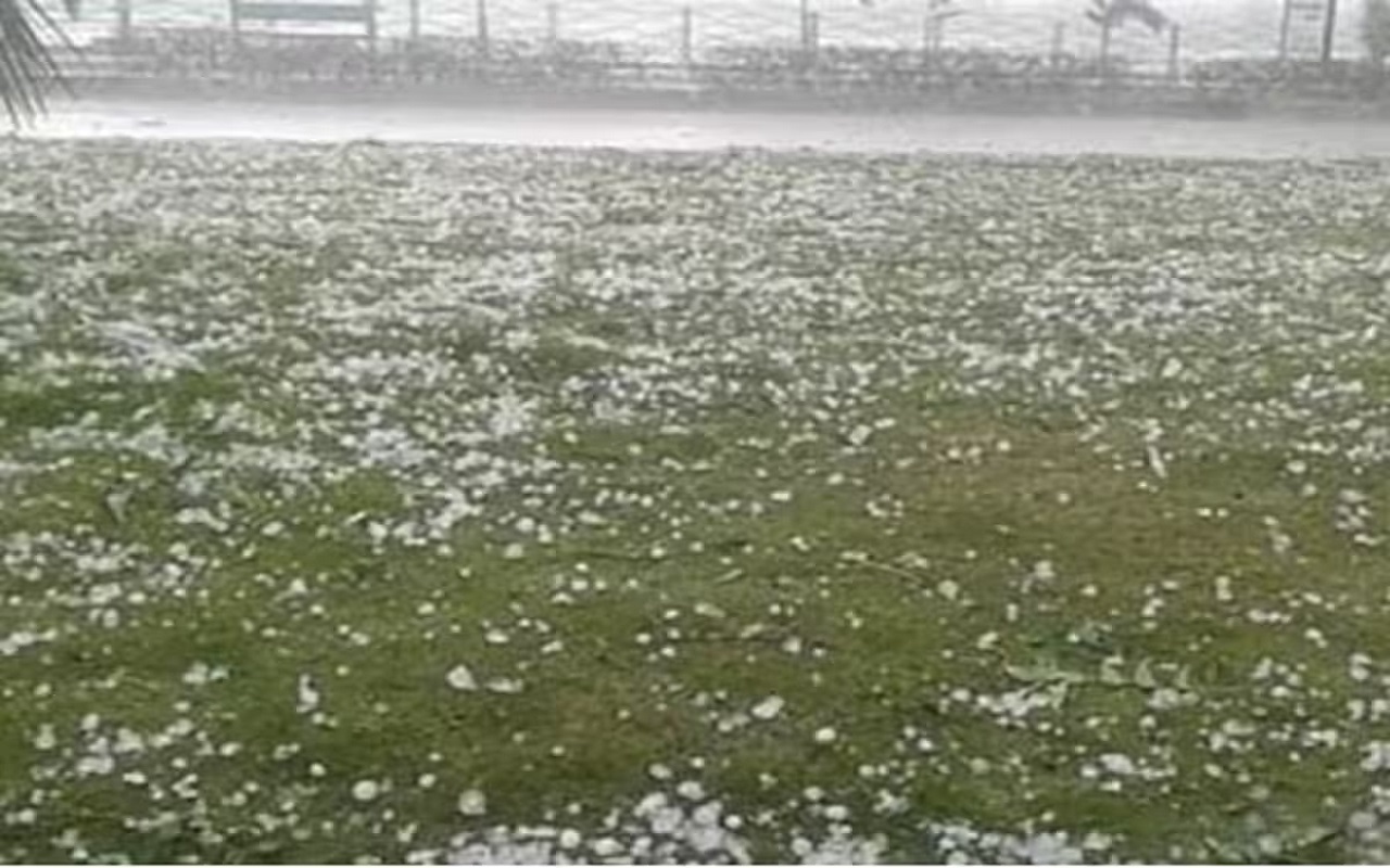 Weather Update: Hail fell in Bharatpur and Alwar of Rajasthan, rain alert in more than 10 districts
