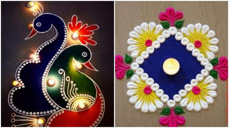 Rangoli Design: From Dhanteras to Labh Panchami, make this easy rangoli design in minutes