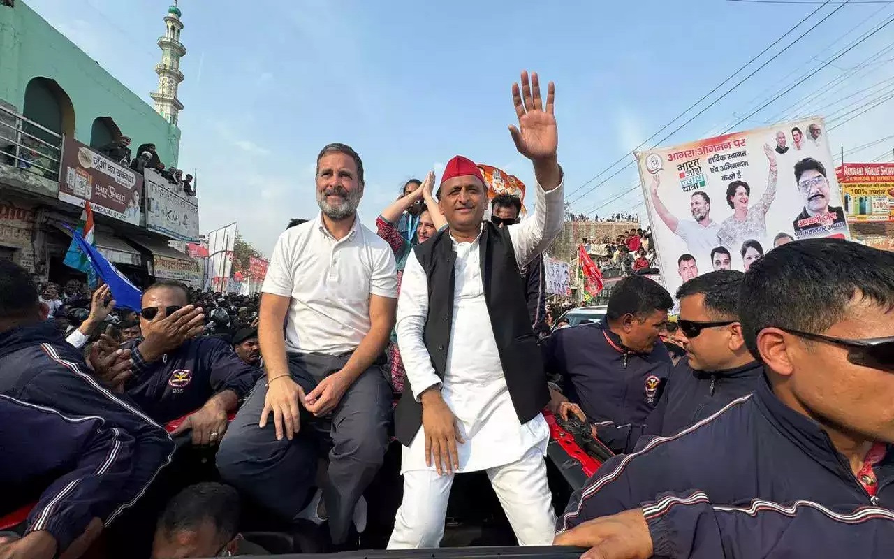 Bharat Jodo Nyaya Yatra: Akhilesh joins Rahul's Bharat Jodo Nyaya Yatra after seat distribution