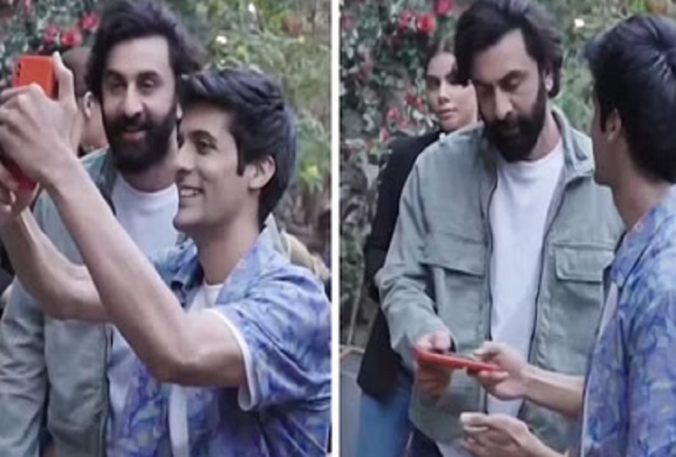 Viral Video : Ranbir Kapoor throws a fan's phone while taking selfie, watch video