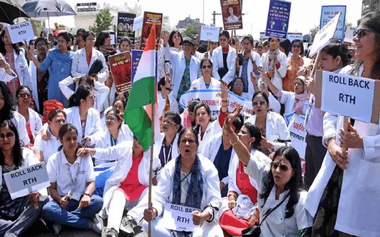 Rajasthan: Protest against RTH continues, shock to doctors of private hospitals, government resident doctors will return to work