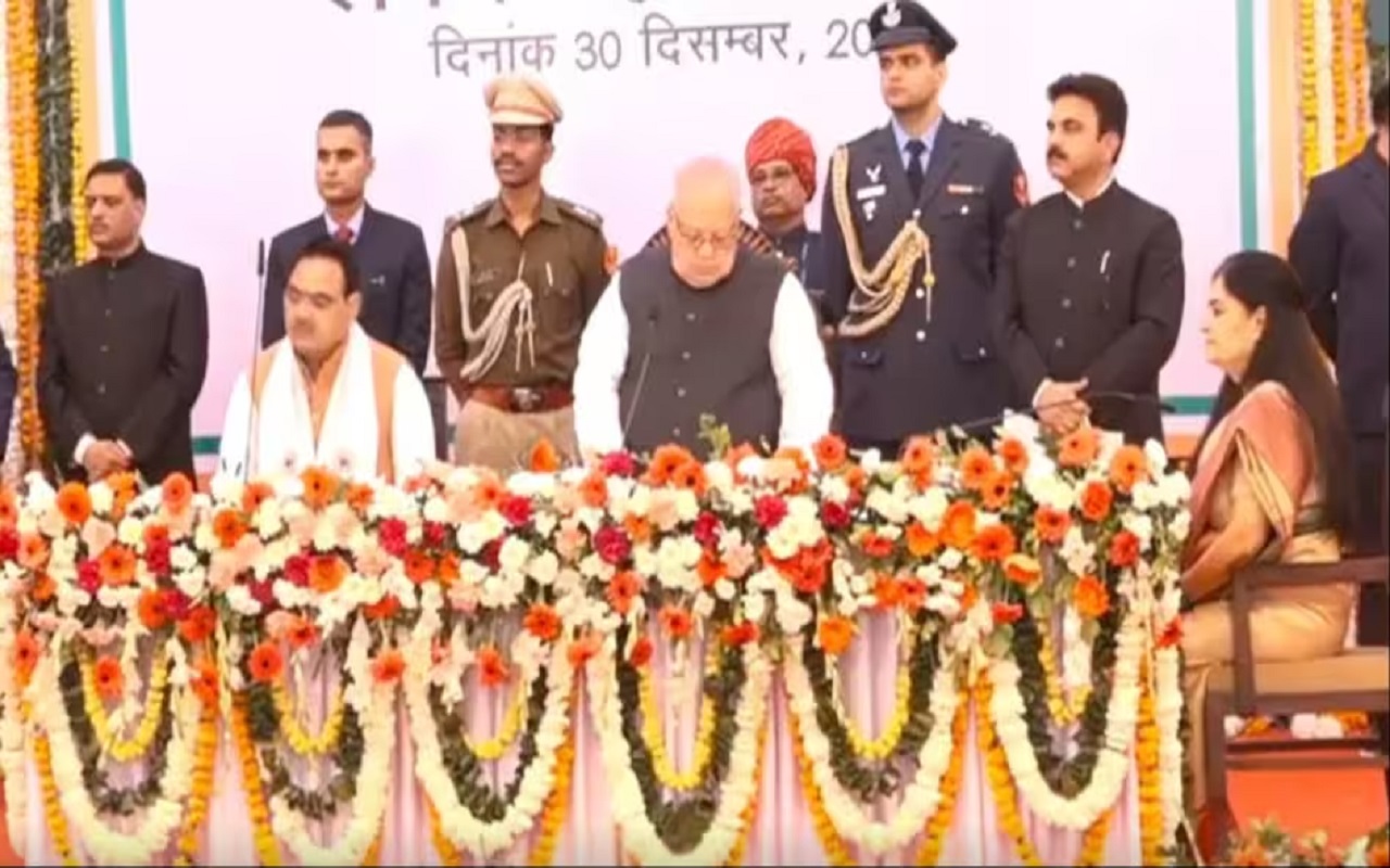 Rajasthan: Bhajanlal cabinet expanded, 22 ministers took office and took oath of secrecy, Kirori, Rajyavardhan Singh and others became cabinet ministers.